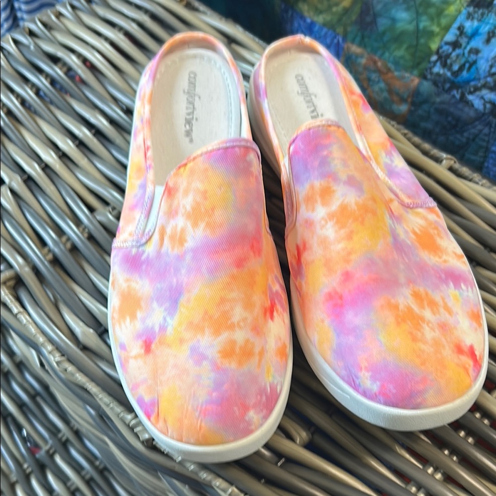 Comfortview Tie-Dye Slip-On Sneakers